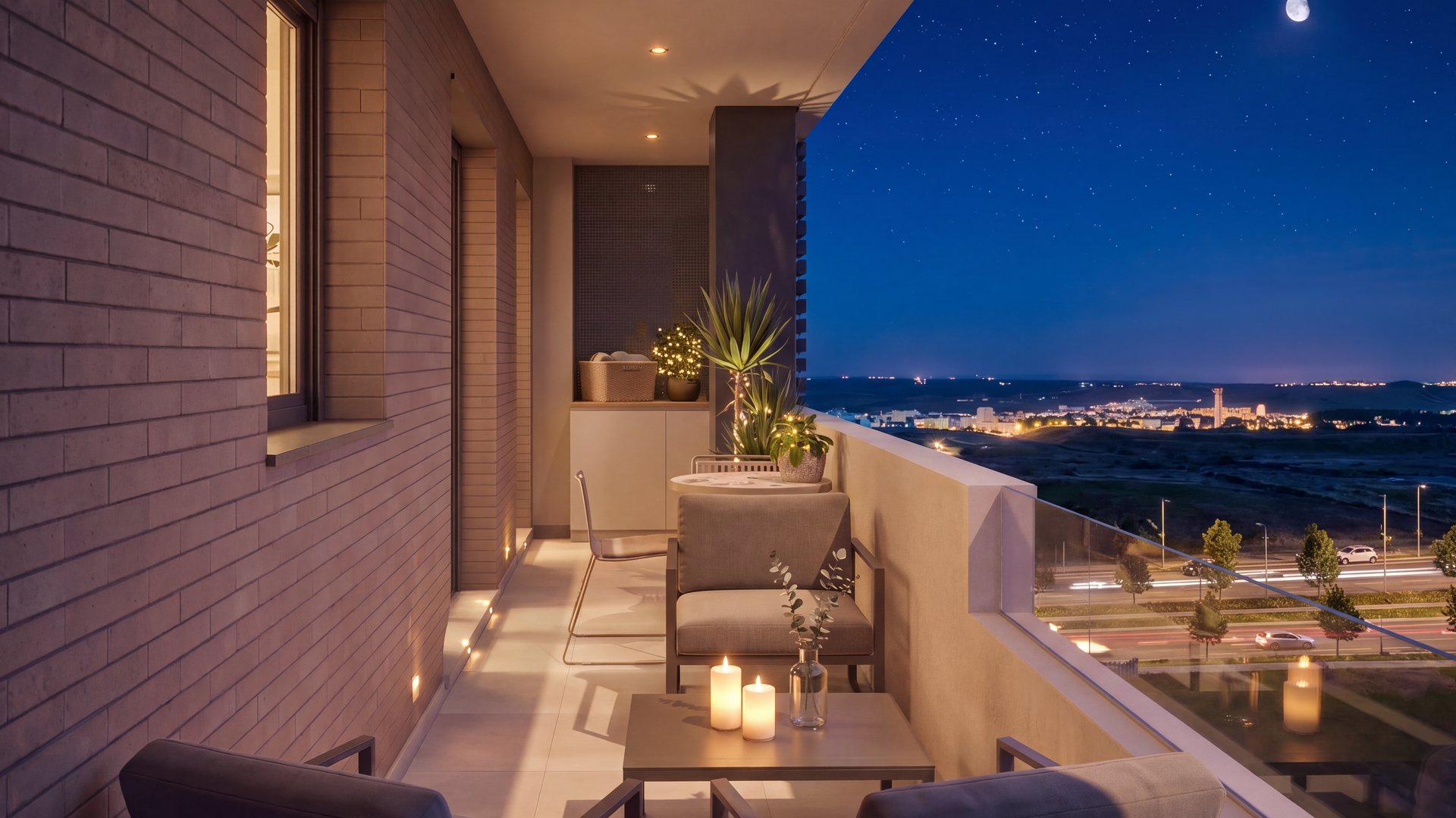 terraza nocturna